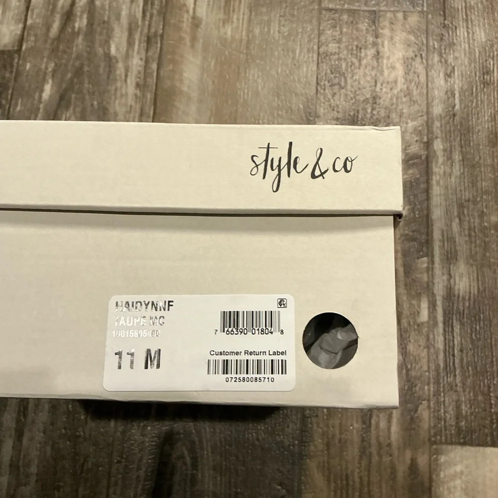 Style & Co. Tan Wedge Ankle Boots Size 11